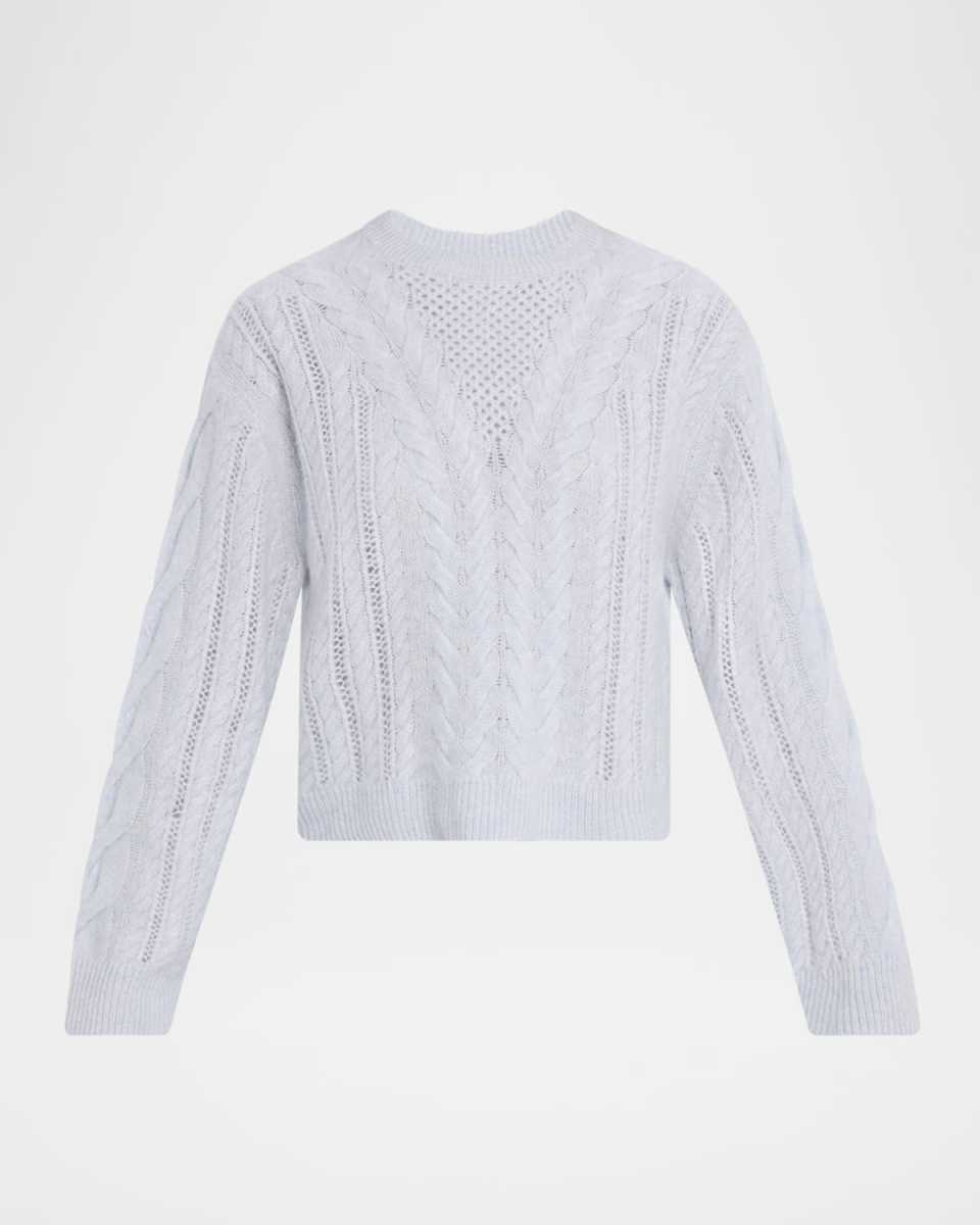 Airy Cable-Knit Cashmere Sweater